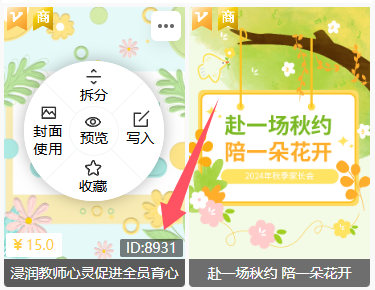 小墨鹰 模板编号示例